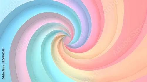 Abstract Spiral Artwork with Gradient Pastel Colors  Swirling Pattern Design for Backgrounds  Wallpapers  and Creative Digital Content
