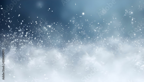 Christmas background. Powder dust light white PNG. Magic shining white dust. Fine, shiny dust particles fall off slightly. Fantastic shimmer effect