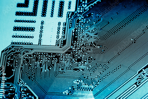 Closeup of electronic circuit Mainboard with microchips background. (logic board,cpu motherboard,circuit,system board,mobo)