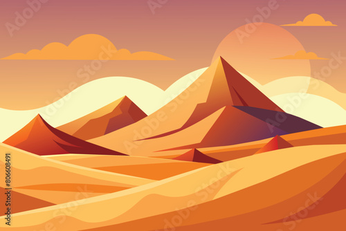 Vector Abstract Desert Illustration design