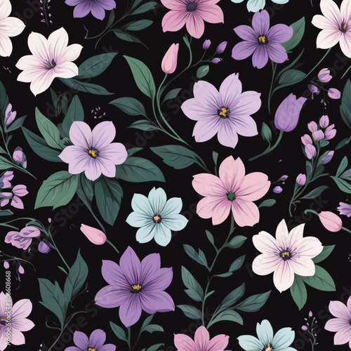 Repeating pattern, abstract pattern flat 2d flower