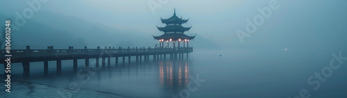 Misty Morning at the Traditional Pier