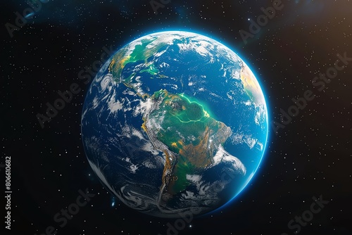 Environmental campaign poster featuring Earth from space to highlight the importance of global conservation efforts and the fragility of our planet