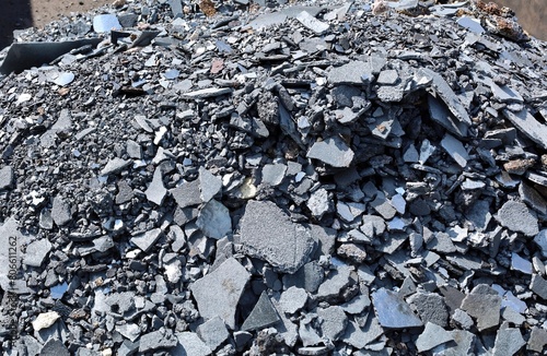 Wallpaper Mural Heap of steel slags and iron lumps from metallurgical industry ready for recycling. Background and texture. Torontodigital.ca