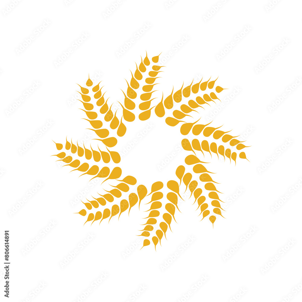 Agriculture wheat logo vector template and symbol Agriculture wheat logo vector template and symbol