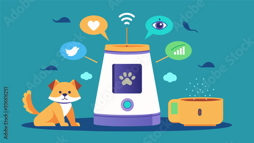 A musthave for busy pet owners this smart feeder takes care of meal planning and portion control so you can focus on spending quality time with your. Vector illustration