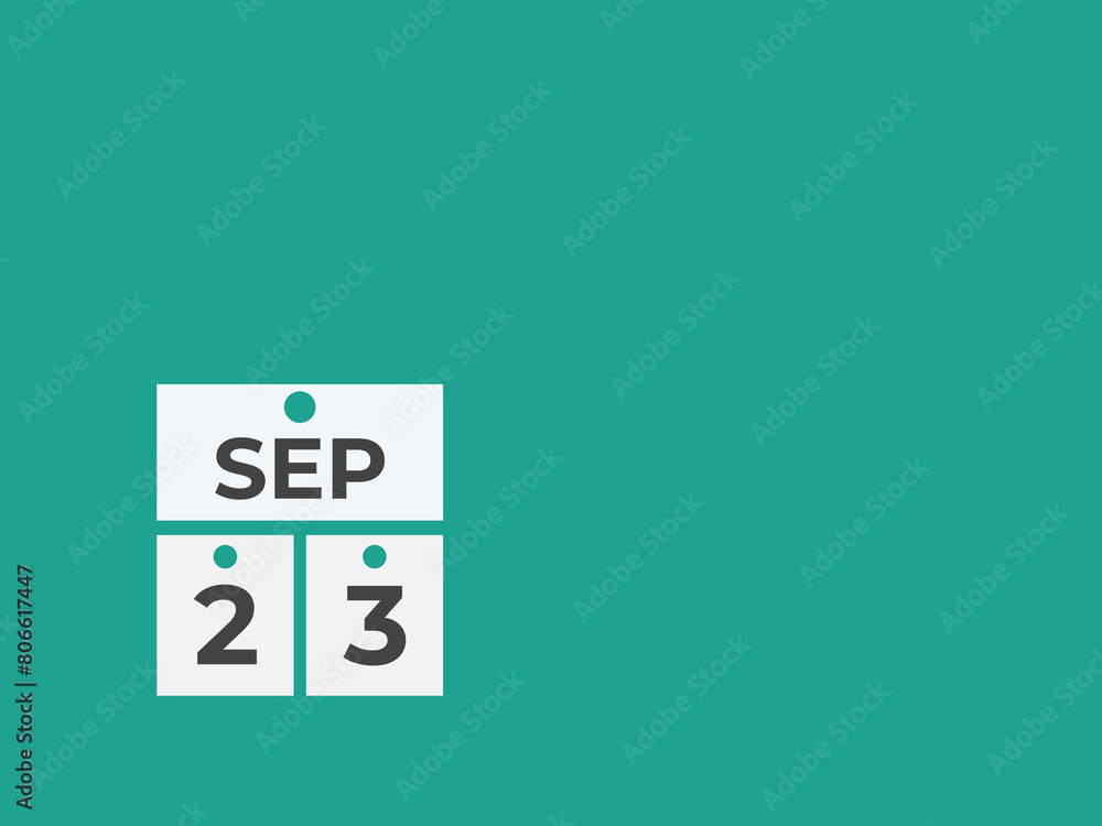 September 23 calendar reminder. 23 September daily calendar icon template. Calendar 23 September icon Design template. Vector illustration
September 23 calendar reminder. 23 September daily calendar icon template. Calendar 23 September icon Design template. Vector illustration