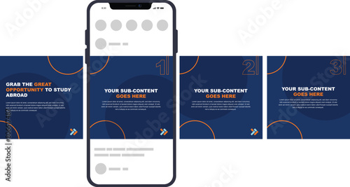Set of Instagram Carousel Post, editable social media Instagram carousel post, modern and creative business carousel post template