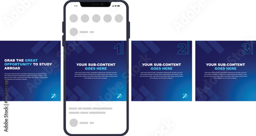 Set of Instagram Carousel Post, editable social media Instagram carousel post, modern and creative business carousel post template