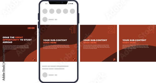 Set of Instagram Carousel Post, editable social media Instagram carousel post, modern and creative business carousel post template