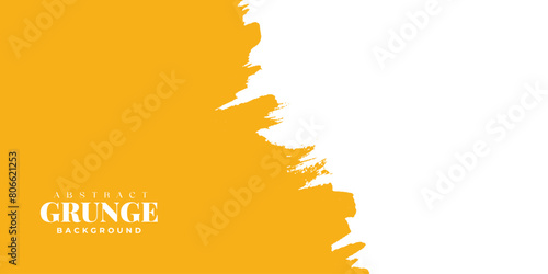 Grunge brush abstract modern yellow and white background sale banner or discount poster offer watercolor effect vector illustration