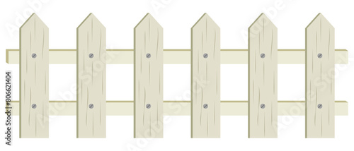 Wooden garden fence in the countryside to protect the farm of farmers, bamboo house fence, line pattern of decorative element