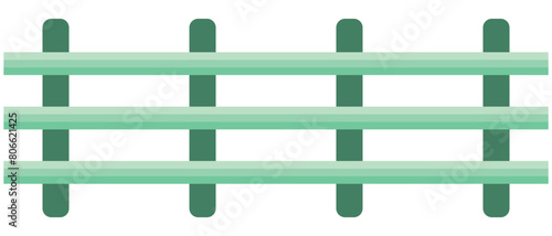 Wooden garden fence in the countryside to protect the farm of farmers, bamboo house fence, line pattern of decorative element