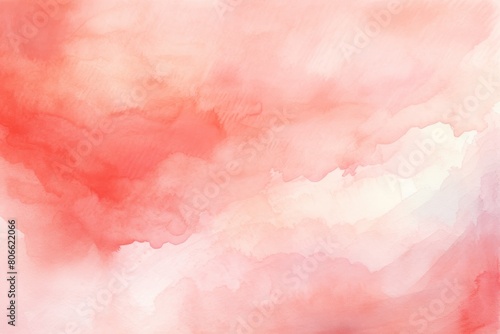 Coral watercolor and white gradient abstract winter background light cold copy space design blank greeting form blank copyspace for design text photo 