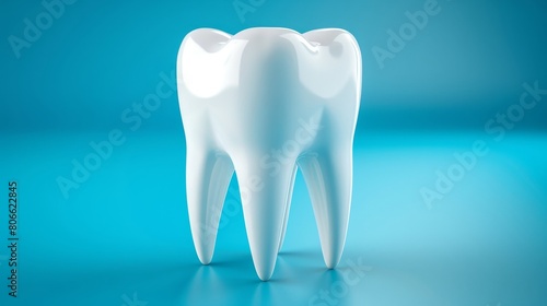 3d realistic tooth model on white background ideal for dental professionals and oral care concept