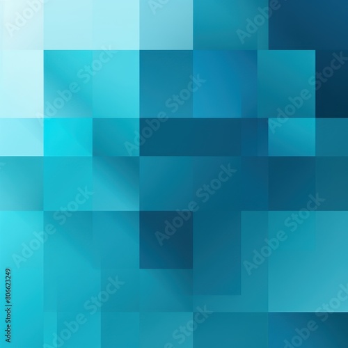 Cyan color square pattern on banner with shadow abstract cyan geometric background with copy space modern minimal concept empty blank 