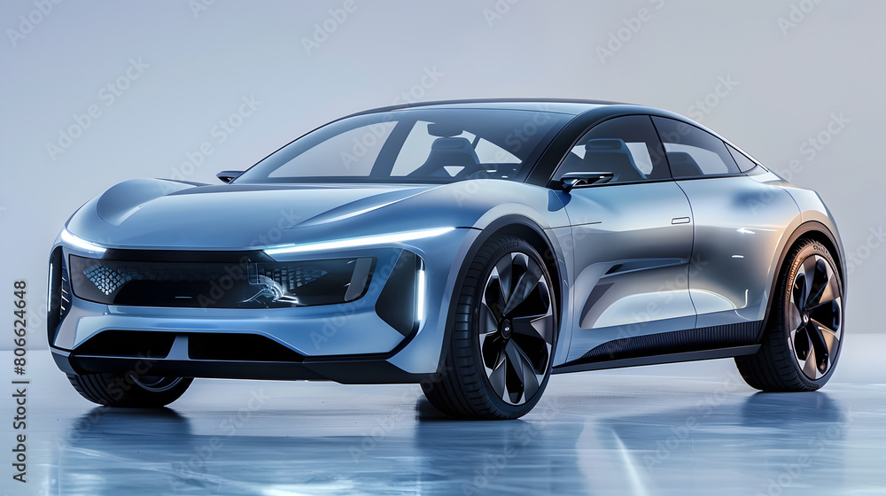 Innovative Transportation Futuristic Electric Car Design for Generative ai