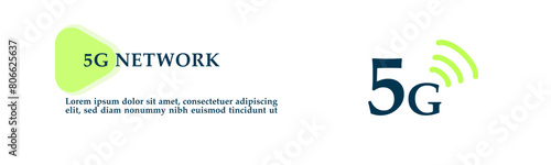 5G network icon on vector illustration concept. For background presentation, infographics, promotion or web banner graphics. 