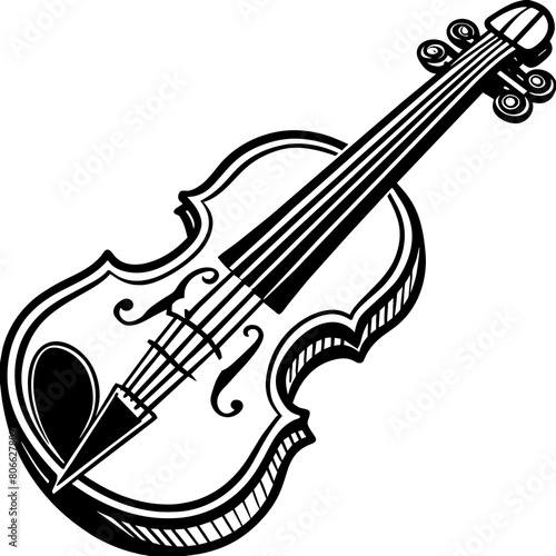 violin isolated on a white background vector art.