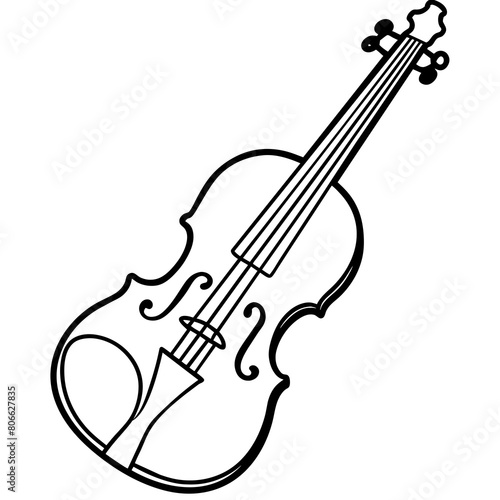 violin isolated on a white background vector art.