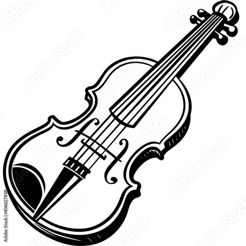 violin isolated on a white background vector art.