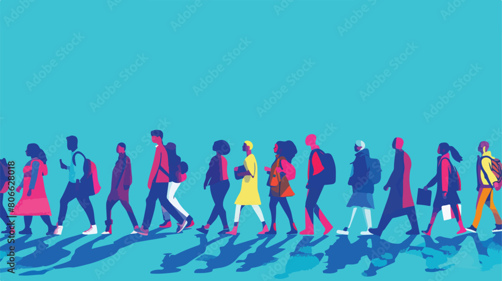 People over blue background vector illustration vector
