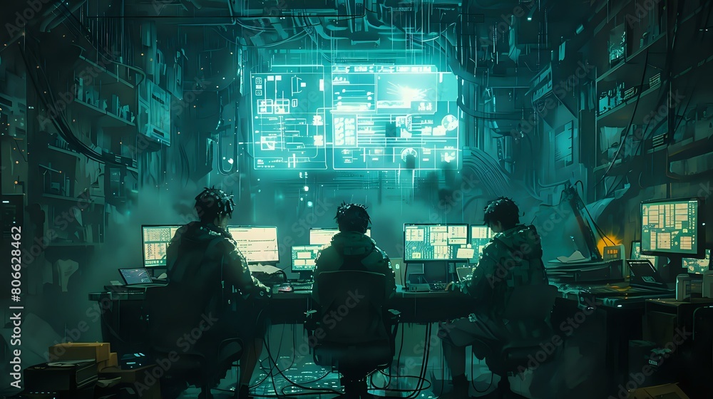 Digital Painting: A Cinematic Still of Intense Focus and Isolation Digital Painting: A Cinematic Still of Intense Focus and Isolation
