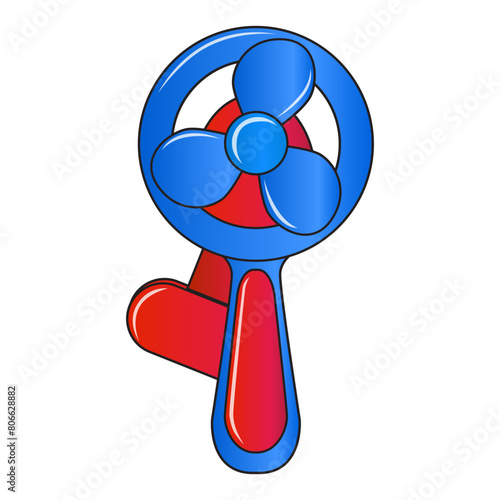 manual hand fan vector illustration