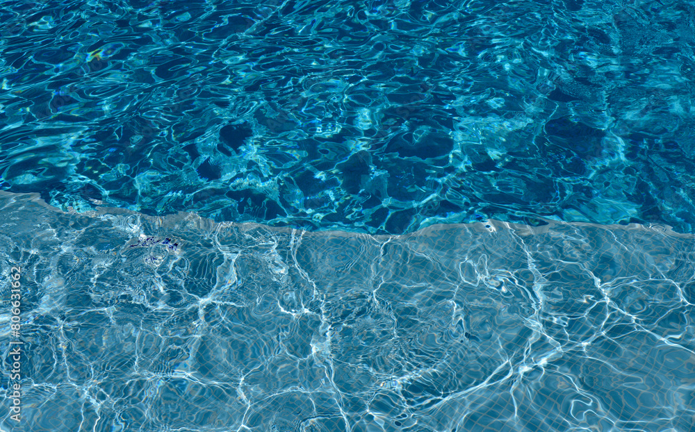 blue water background swimming pool