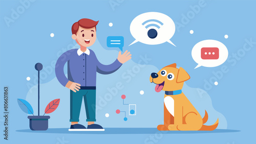 A voiceactivated training assistant that uses positive reinforcement techniques to teach basic commands and prevent common behavior problems such as. Vector illustration