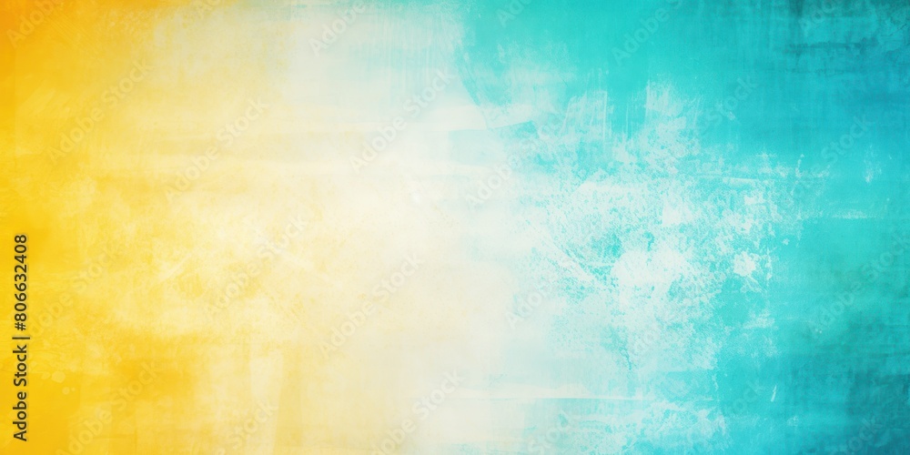 Cyan white yellow template empty space color gradient rough abstract background shine bright light and glow grainy noise grungy texture blank 