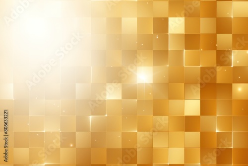 Gold color square pattern on banner with shadow abstract gold geometric background with copy space modern minimal concept empty blank copyspace 