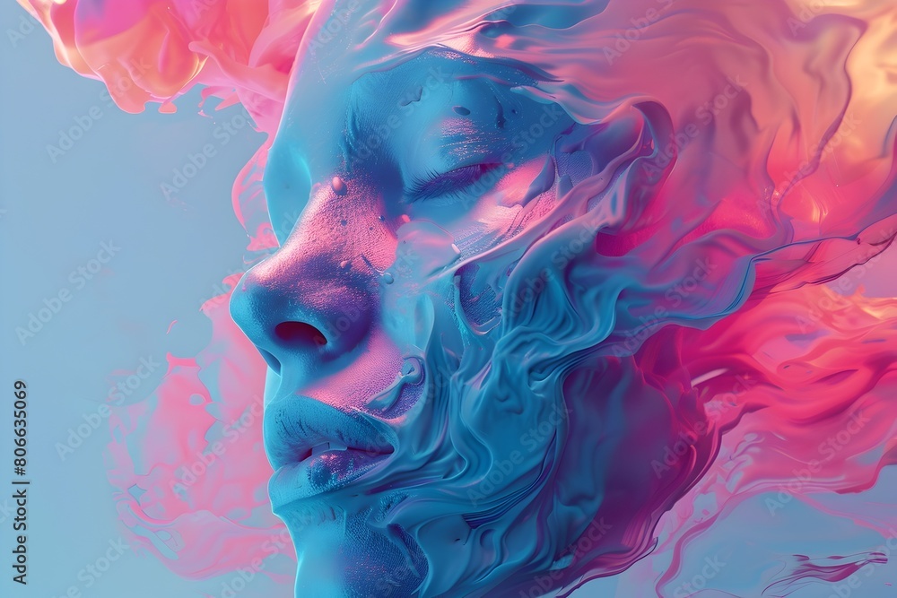 Vibrant Fluid Expressions Elevating the Digital Realm with Human Resonance