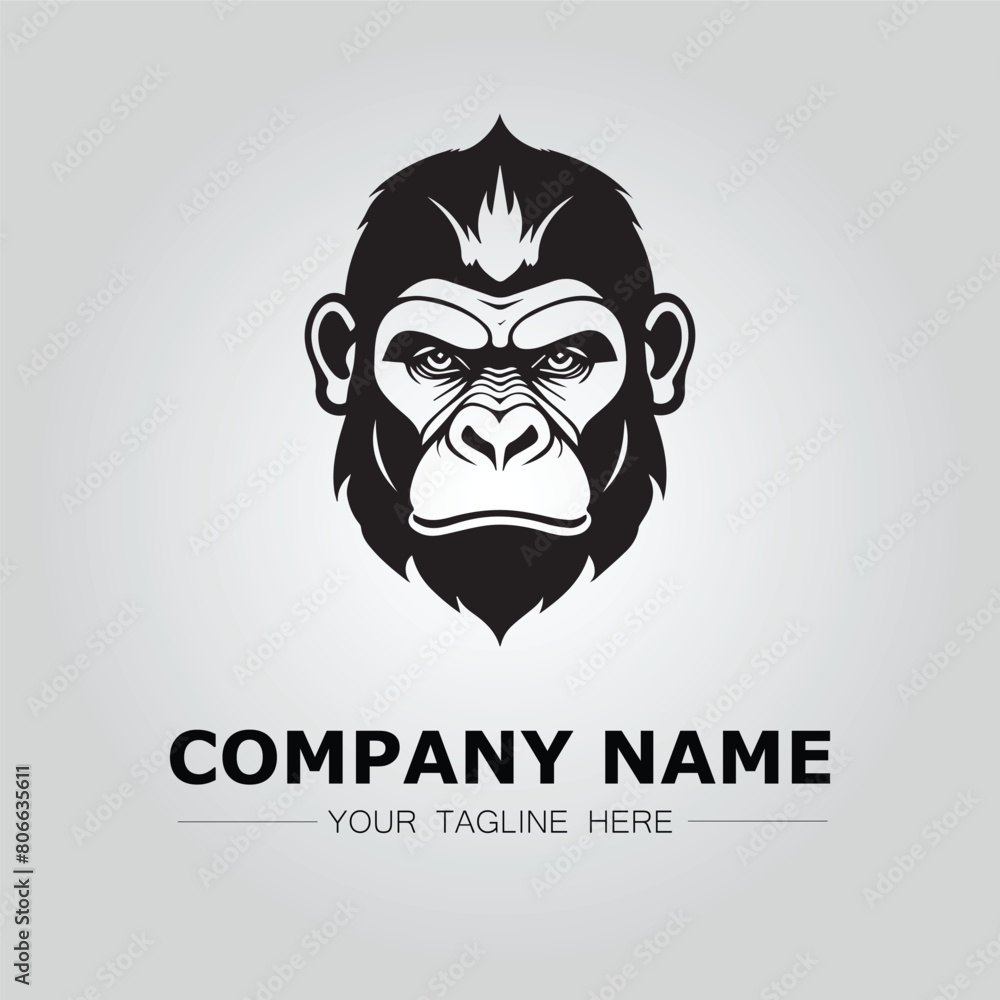 Gorilla symbol logo company vector image on the white background Gorilla symbol logo company vector image on the white background