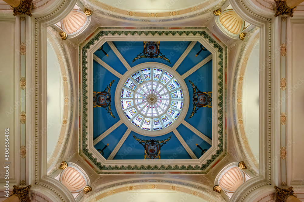 Obraz premium Wyoming, State Capitol, State government office in Cheyenne, Wyoming