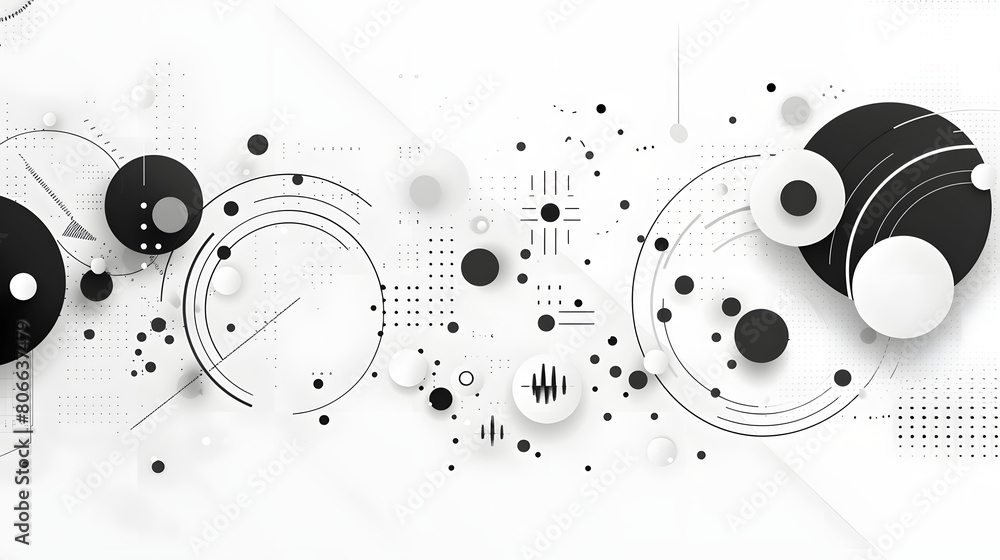 Obraz premium modern abstract white circle background