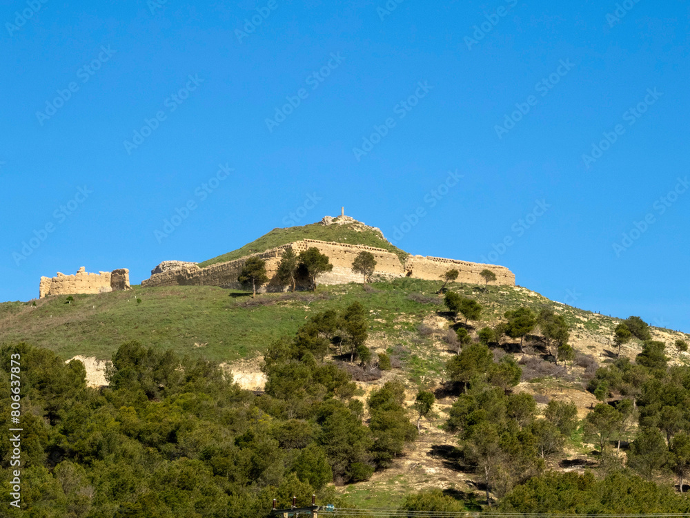 Ruins of the medieval castle of Torremormojon. Palencia, Castile and Leon, Spain.