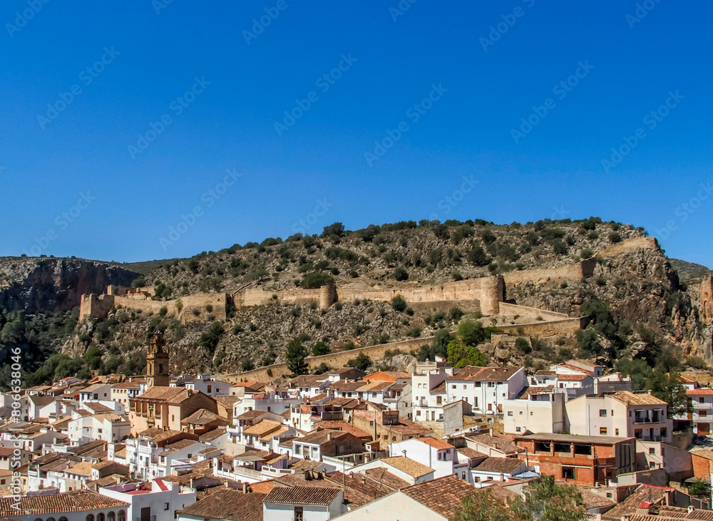 View of the beautiful town of Chulilla. Valencia Spain.