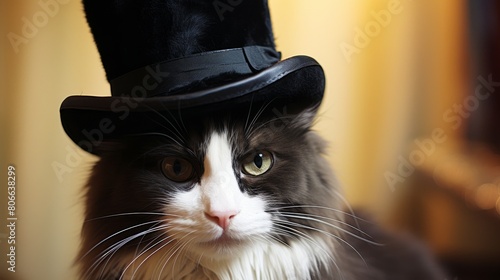 cat wearing a top hat