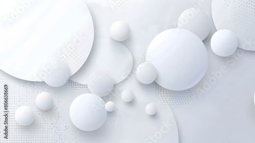 modern abstract white circle background