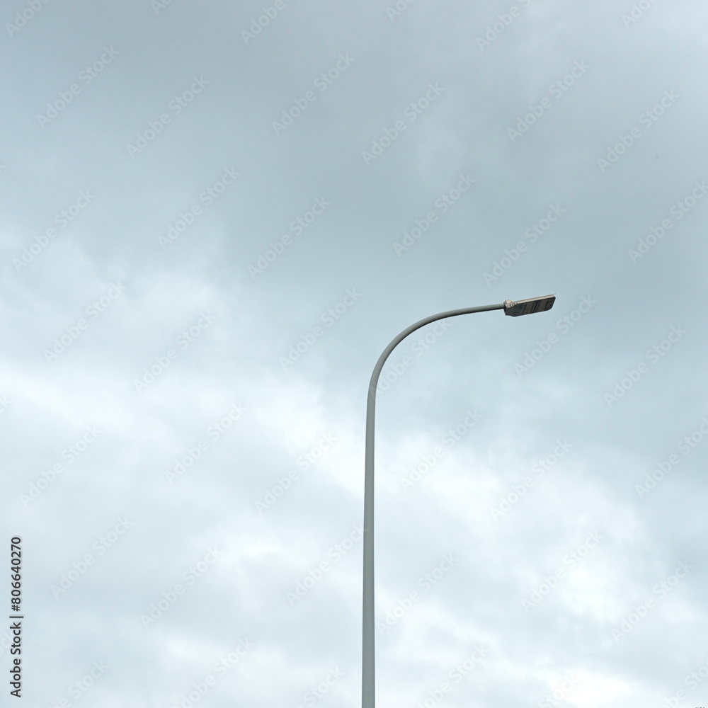 A street lamp photographed against the backdrop of the sky. A street lamp photographed against the backdrop of the sky.