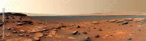 Panoramic view of the Martian landscape