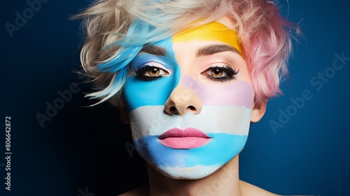 colorful creative makeup portrait
