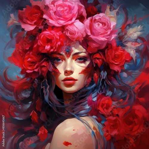 Enchanting floral portrait