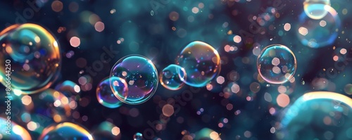 Colorful Bubbles in Dreamy Light 