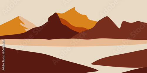 Abstract Mountain Bohemian Landscape