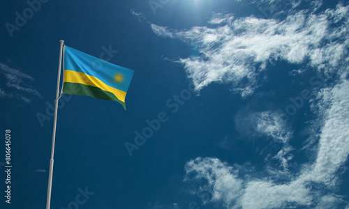 rwanda flag waving country sign national patriotism africa design banner rwanda travel independence day july 1 first st july month freedom government emblem politic election world holiday republic 