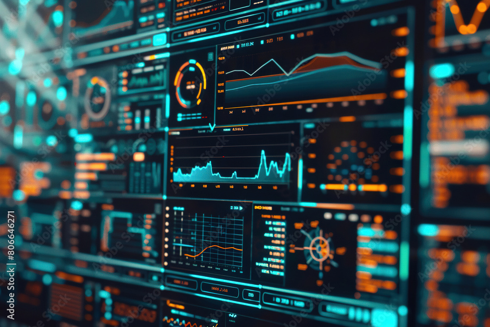 Naklejka premium electronic circuit board with components