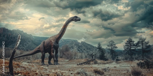The brachiosaurus was one of the largest dinosaurs ever. It lived during the Jurassic period. The brachiosaurus had a long neck and a small head. It ate leaves from trees.