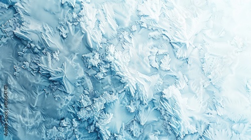 Polar blue and arctic white design simulating frostbite on an ice-like surface. © Faisal Ai